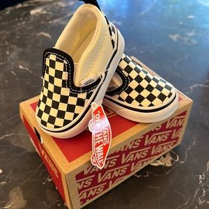 Vans Toddler Slip On V Checkerboard Shoe